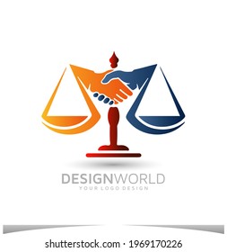 Law firm vector logo design template.