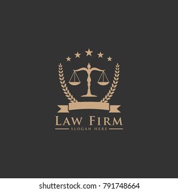 Law Firm,Law Office, Lawyer services, Luxury vintage crest logo, Vector logo template