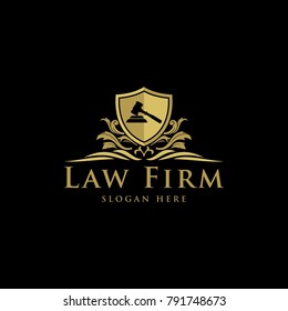 Law Firm,Law Office, Lawyer services, Luxury vintage crest logo, Vector logo template