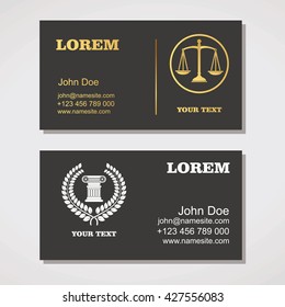 Law Firm,Law Office, Lawyer Services.Business Card Design Template