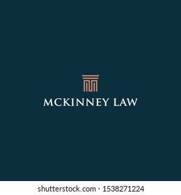 The law firm's logo with a geometric and modern art style