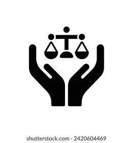 Law Flat Icon Logo Illustration. Law Icon-set. Suitable For Web Design, Logo, App