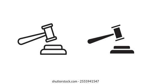 Law flat simple vector symbols illustration.