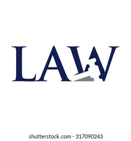 Law Gavel Logo Vector