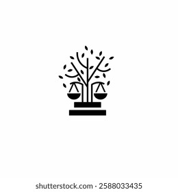 Law group logo with tree symbol 
