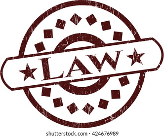 Law grunge stamp