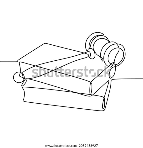 law\
hammer and book oneline continuous single line\
art