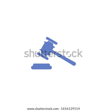 law hammer icon vector sign isolated for graphic and web design. law hammer symbol template color editable on white background.