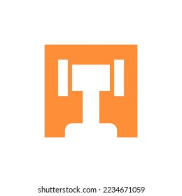 law hammer logo design vector sign