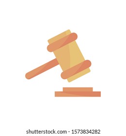 law hammer property intellectual copyright icon vector illustration