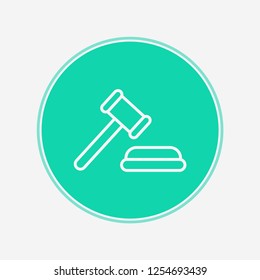 Law hammer vector icon sign symbol