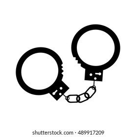 Handcuffs Icon Justice Crime Symbols Law Stock Vector (Royalty Free ...