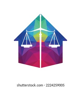 Law House Logo Design. Property Law Logo, Real estate and law symbol.
