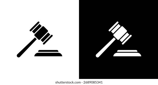 Icono de la ley. El Vector de silueta negro