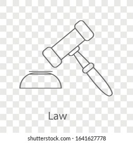 Law icon concept. Creative idea design. Flat vector illustration for template, brochure or presentation.