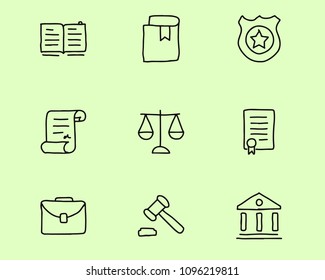 law icon design illustration,hand drawn style design, designed for web and app