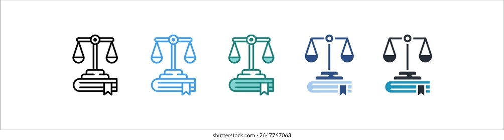 Law Icon In Different Style Vector