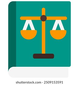 Icono de ley con estilo plano