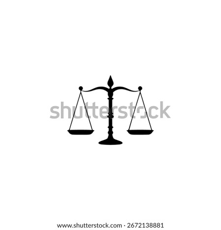 Law icon flat vector design.