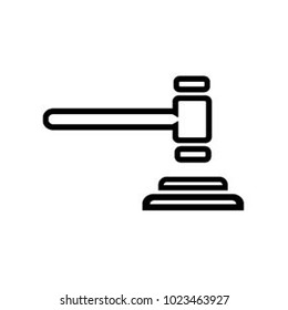 law icon hammer