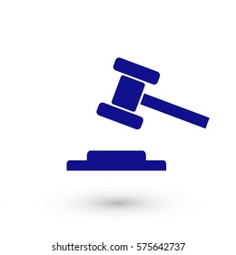 law Icon. hammer icon.