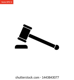 law icon, hammer vector design template