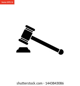 law icon, hammer vector design template