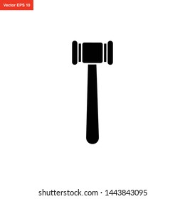 law icon, hammer vector design template