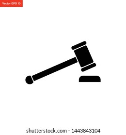 law icon, hammer vector design template