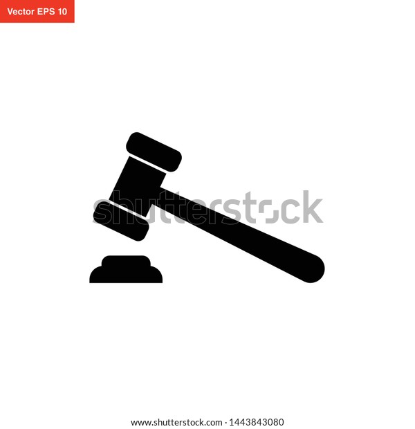 Law Icon Hammer Vector Design Template Stock Vector Royalty Free Shutterstock