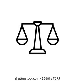 Law icon Isolated flat vector in outline