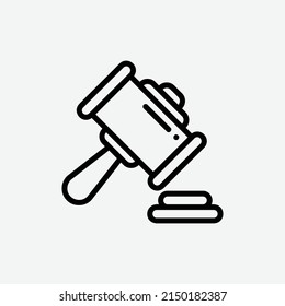  law icon, isolated investigation outline icon in light grey background, perfect for website, blog, logo, graphic design, social media, UI, mobile app