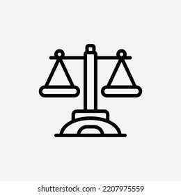  law icon, isolated NGO outline icon in light grey background, perfect for website, blog, logo, graphic design, social media, UI, mobile app