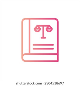 law icon with isolated vektor and transparent background