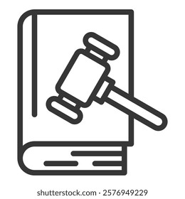 Law Icon Lineal Style Vector Illustration