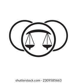 Law icon logo, vector illustration design template.