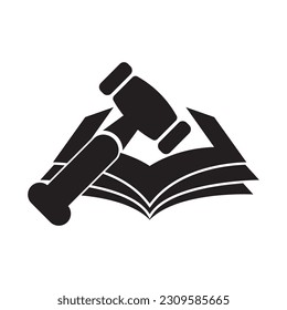 Law icon logo, vector illustration design template.