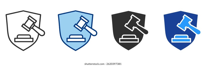 Coleção de Vetores de Múltiplos Estilos de Ícones de Lei