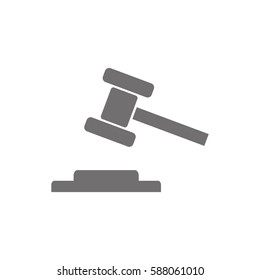 law Icon on white background. Gray icon