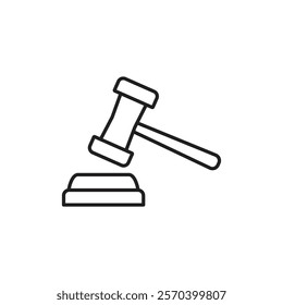 Law icon Outline thin set