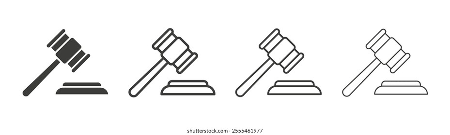 Law icon pack. vector illustration