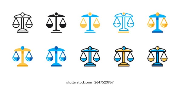 Ícone de lei que representa serviços jurídicos, normas de negócios, justiça corporativa, conformidade, proteção legal e aplicação de políticas.