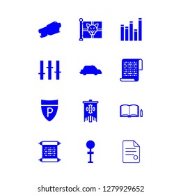 law icon set about police sign, equalizer, document and paper files vector set