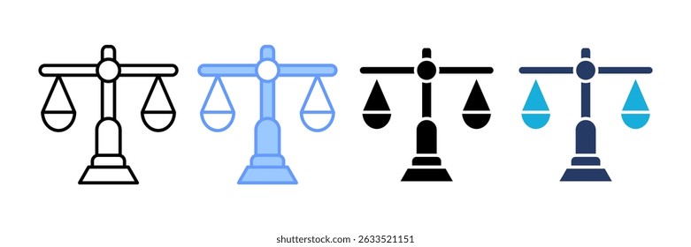 Law Icon Set Multiple Style Collection