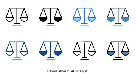Law icon set multiple style collection 
