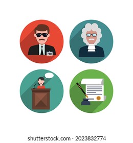 law icon set vector designs