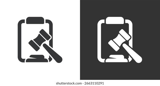 Icono de la ley. Icono de la serie de glifos sólidos