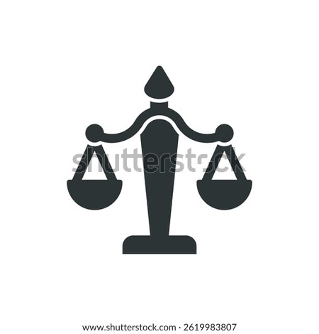 Law icon. Solid glyph series icon