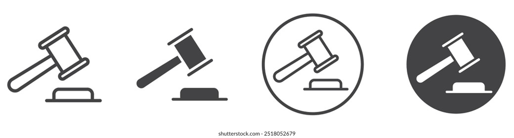Law icon thin line illustration