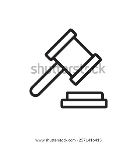 Law icon Thin line vector